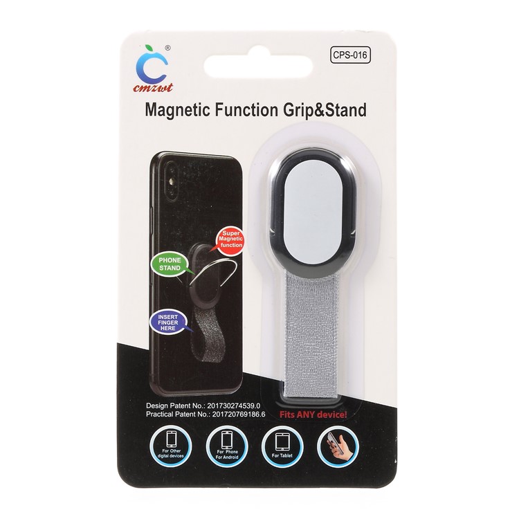CMZWT Drop Resistant Finger Grip Kickstand Bracket for iPhone Samsung Etc. - White-5
