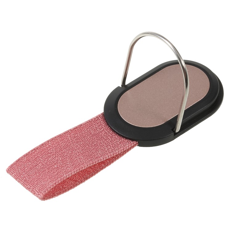 CMZWT Drop Resistant Finger Grip Metal Kickstand Bracket for iPhone Samsung Etc. - Rose Gold-2