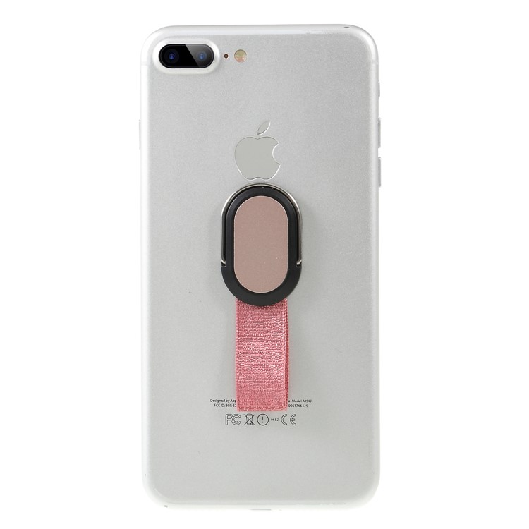 CMZWT Drop Resistant Finger Grip Metal Kickstand Bracket for iPhone Samsung Etc. - Rose Gold-3
