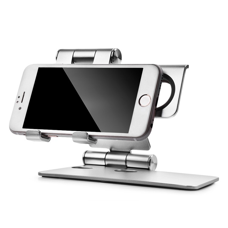 2 Em 1 Liga De Alumínio Dobrável Desktop Cobrando Suporte Para Iwatch, Smartphone E Tablet-10