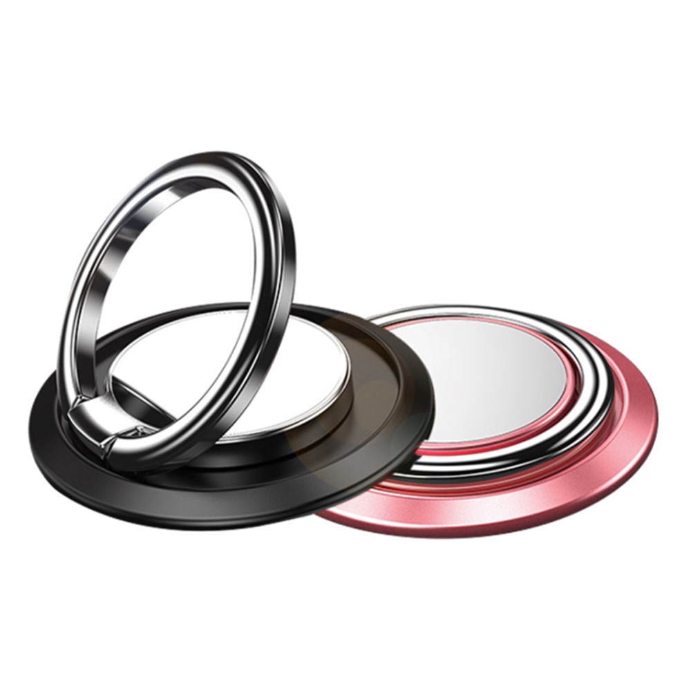 Universal 360° Rotation Ring Stand Holder Cellphone Finger Kickstand Grip for iPhone Samsung - Black-3