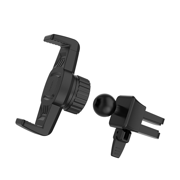 HOCO CA38 Platinum Sharp Car Air Vent Mount Cellphone Holder for iPhone Samsung - All Black-3