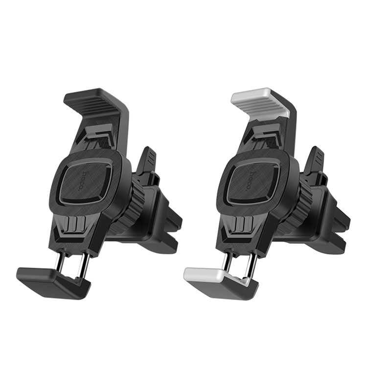 HOCO CA38 Platinum Sharp Car Air Vent Mount Cellphone Holder for iPhone Samsung - All Black-9