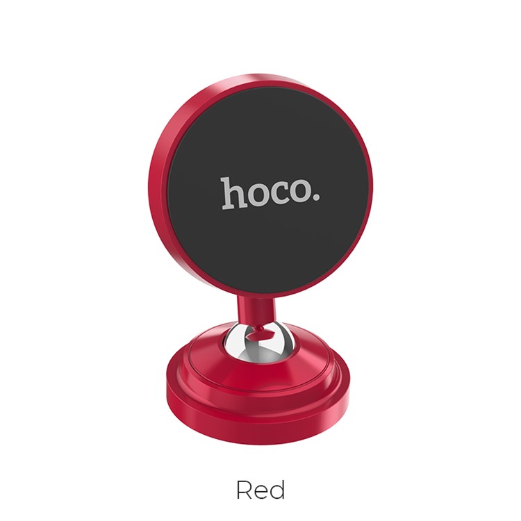 HOCO CA36 Dashboard Metal Magnetic Car Mount Stand for iPhone Samsung - Red-2