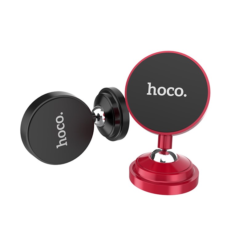 HOCO CA36 Dashboard Metal Magnetic Car Mount Stand for iPhone Samsung - Red-5