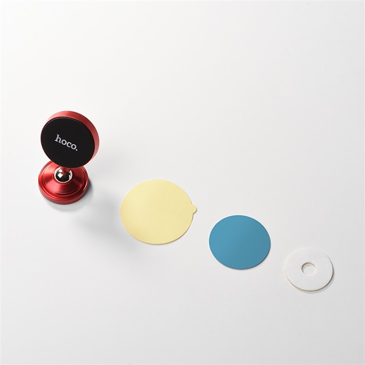 HOCO CA36 Dashboard Metal Magnetic Car Mount Stand for iPhone Samsung - Red-6