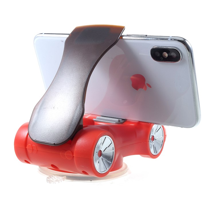 Sports Car Modeling Desktop Mount Phone Holder Stand, Clamp Width: within 90mm - Red-7