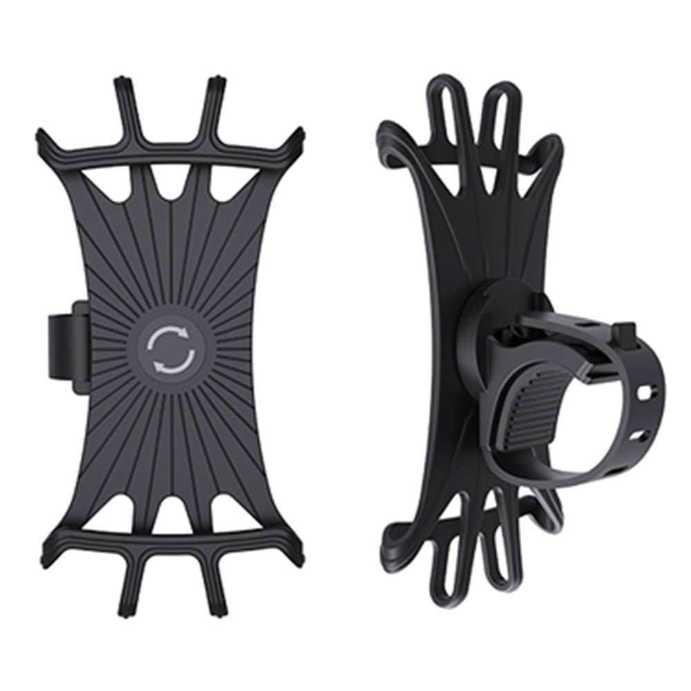 Universellfreies Rotierendes Dehnbares Silikon-telefon-mount-fahrrad-lenker Handyhalter Für 4-6-zoll-handy-gps