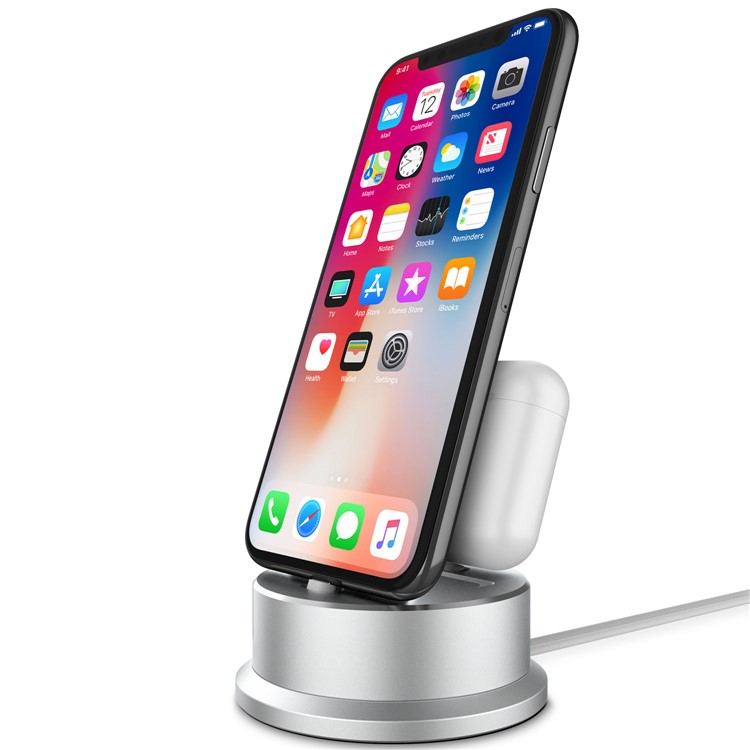 Universal 2 in 1 Aluminum Alloy Desktop Charge Stand for Mobile Phone and Tablet-2