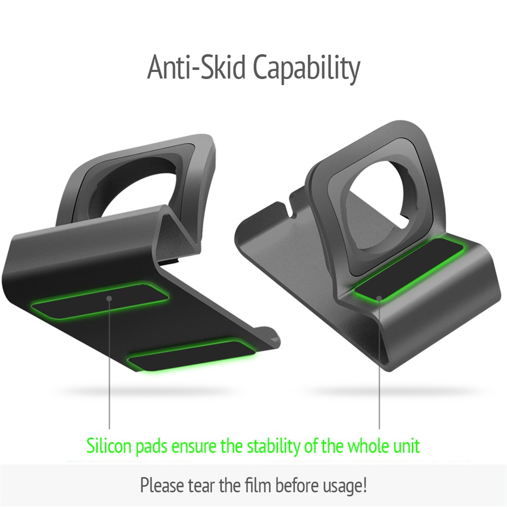 Aluminum Alloy Charging Station Dock Holder Stand for Apple Watch Series 4/3/2/1 - Grey-5