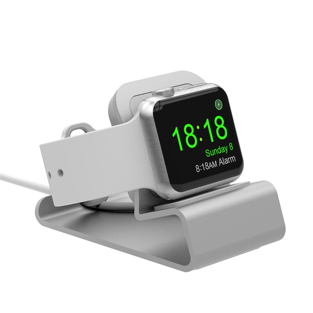 Ladestation Docking-Ständer Aus Aluminiumlegierung Für Die Apple Watch Serie 4/3/2/1 - Silber--3