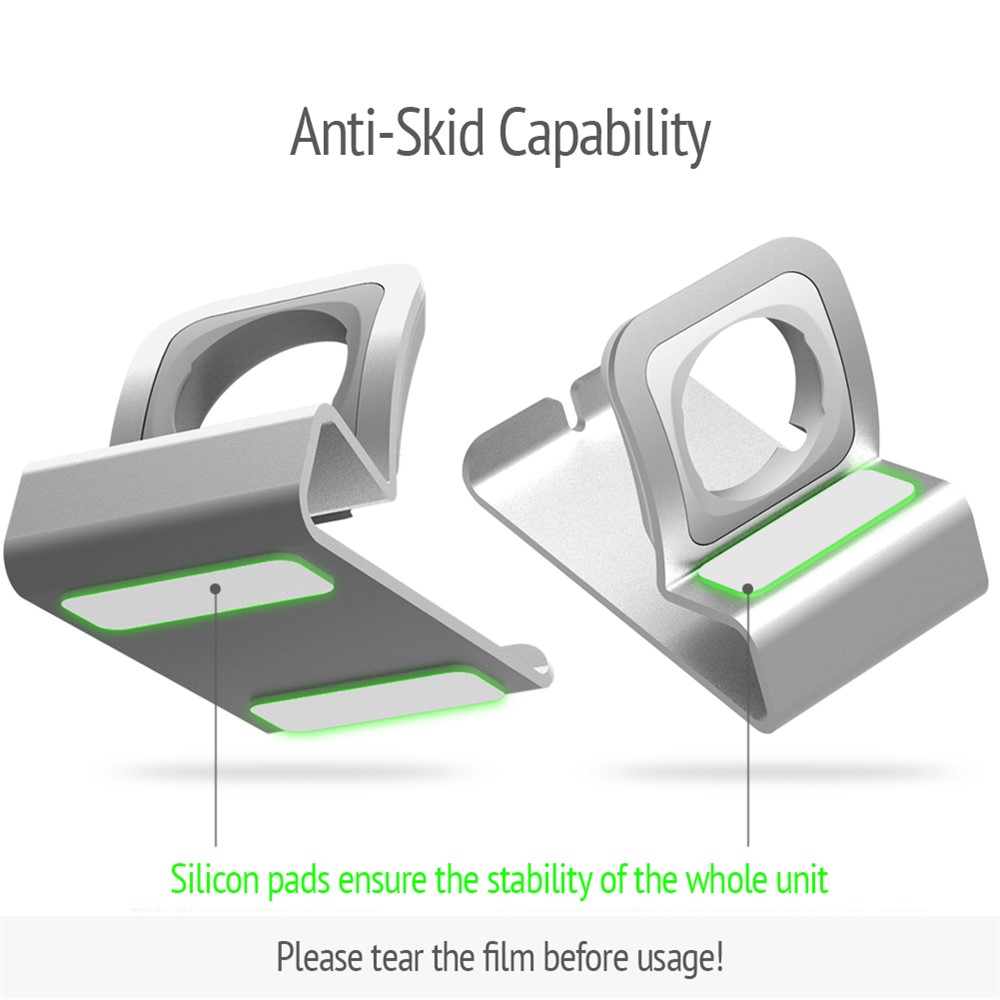 Ladestation Docking-Ständer Aus Aluminiumlegierung Für Die Apple Watch Serie 4/3/2/1 - Silber--9