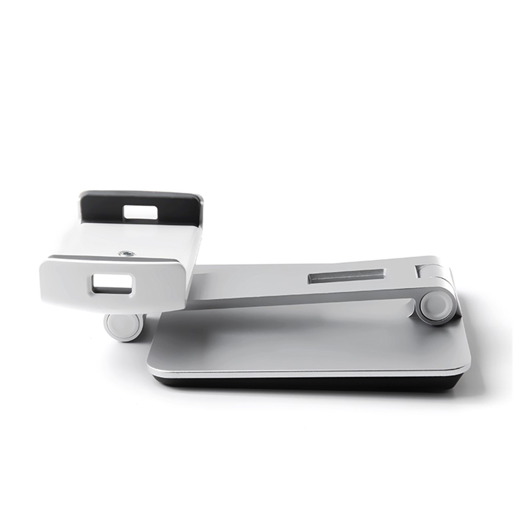 Foldable Rotary Aluminium Alloy Desktop Holder Stand for Smartphone Tablet - Grey-10