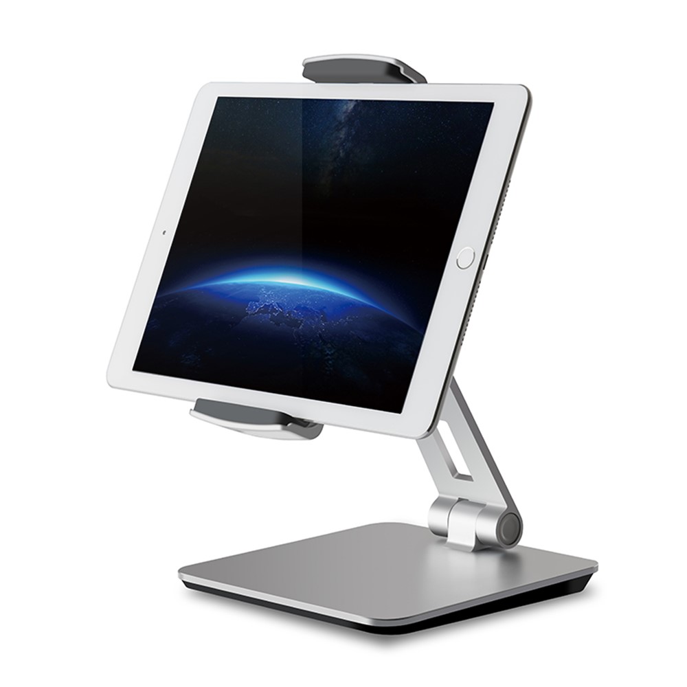 Foldable Rotary Aluminium Alloy Desktop Holder Stand for Smartphone Tablet - Grey-2