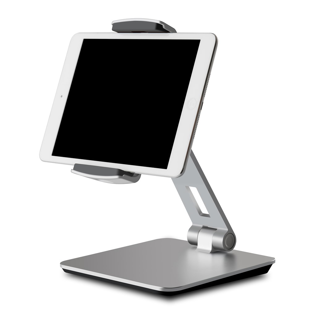 Foldable Rotary Aluminium Alloy Desktop Holder Stand for Smartphone Tablet - Grey-6