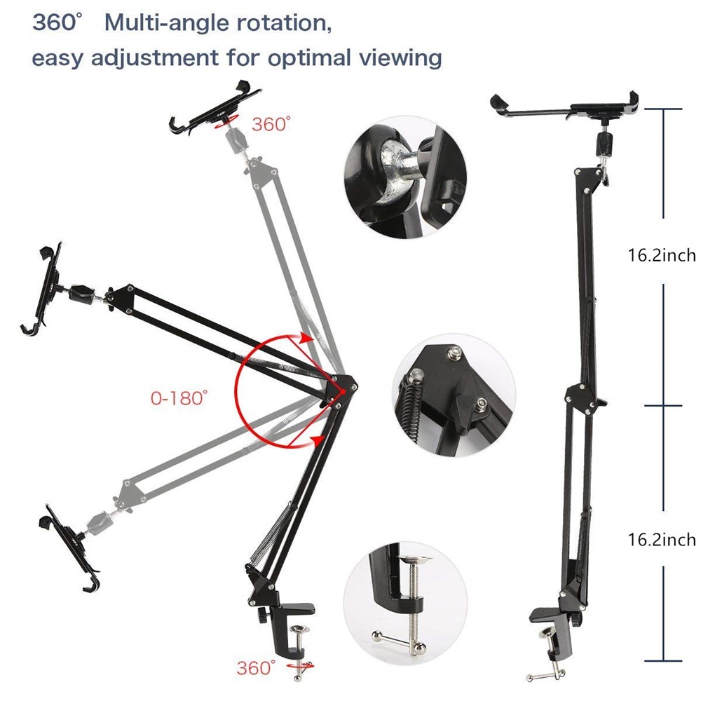 360 Degrés Rotatifs 4.4-7,7 Pouces Tablette Tablette Titulaire Stand Réglable Bureau Bureau Standard-2