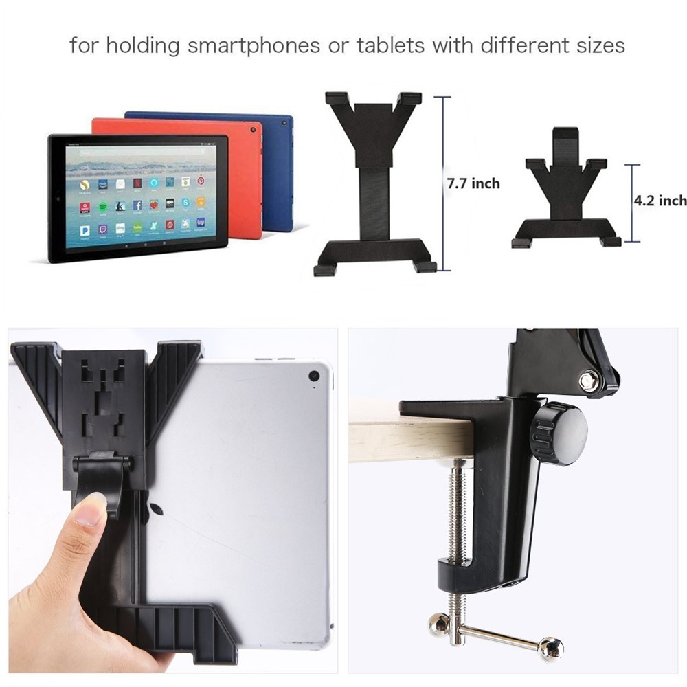 360 Rotatable Holder Stand for Tablet and Smartphone with 4.4~7.7 inches-4