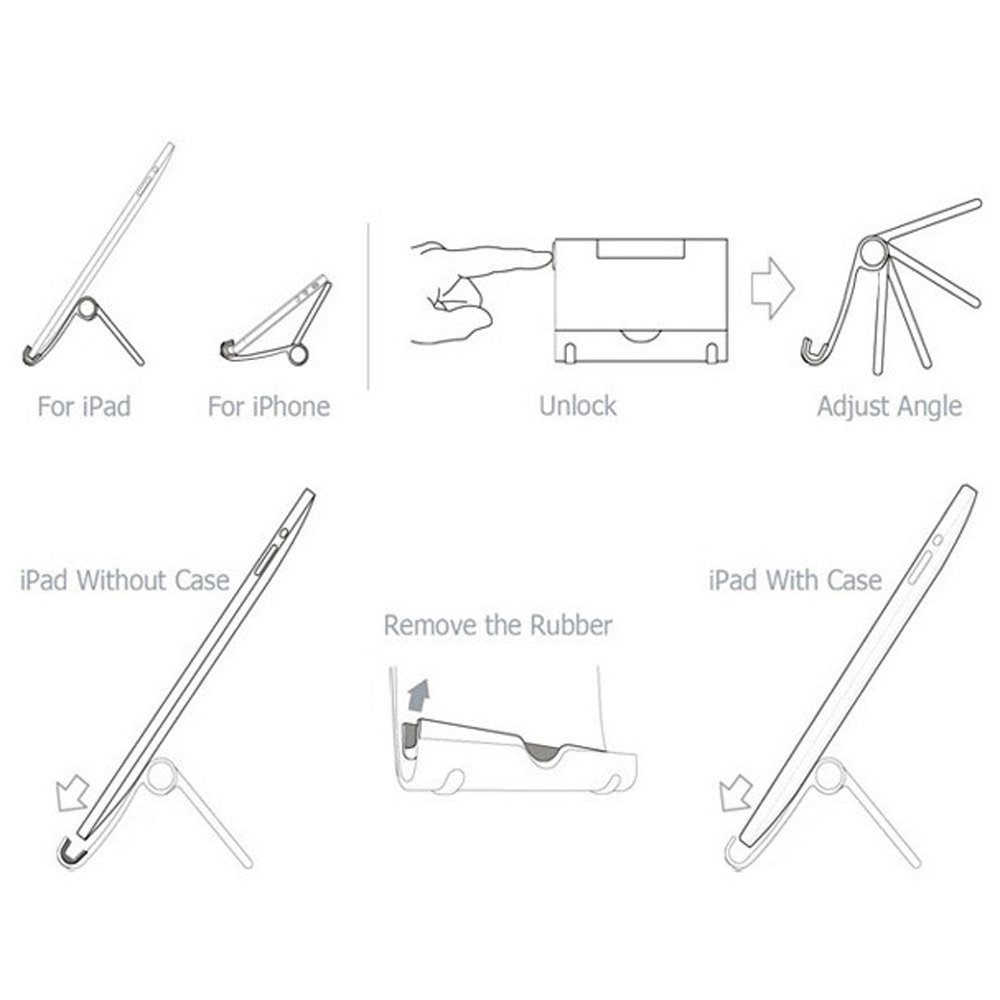 Portable Multi-Angle Stand for Tablets Smartphones Desktop Holder Adjustable Bracket-4