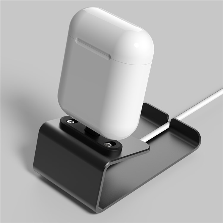 Aluminium Alloy Phone Charge Bracket Charging Dock Station Stand for AirPods/iPhone - Grey-12