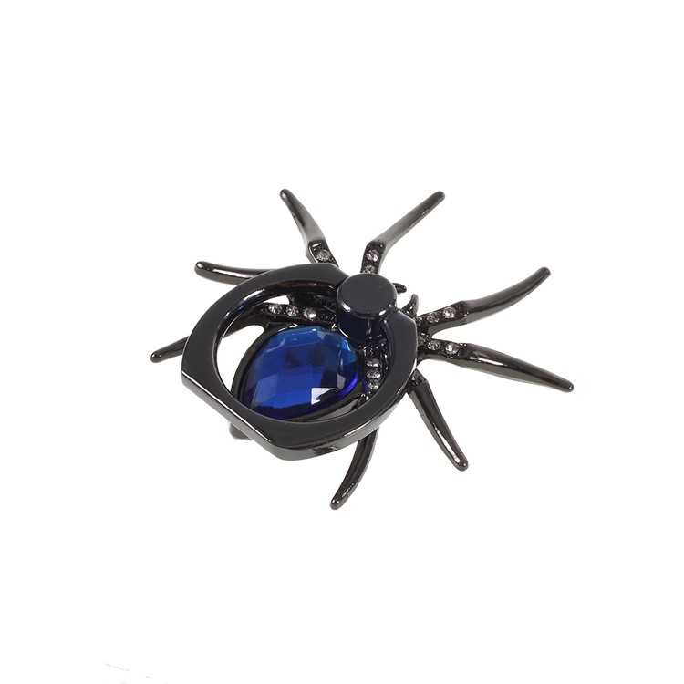 Diamond Spider Mobile Phone Finger Ring Grip Holder Bracket Smartphone Stent 360 Degree Rotation - Blue-3