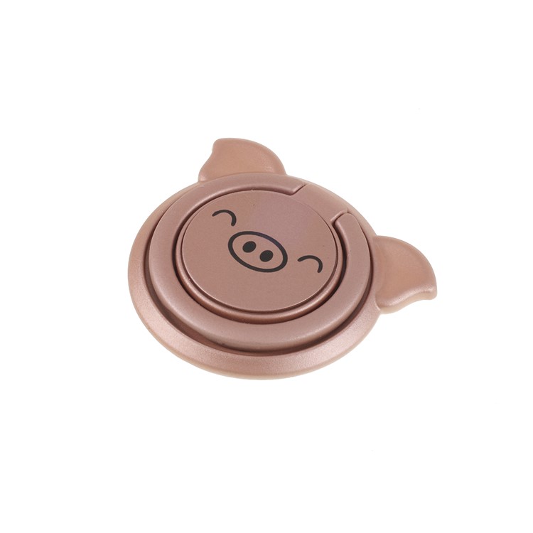 Matte Pig 360 Degree Mobile Phone Ring Bracket Ring Buckle Car Mobile Phone Holder Holders Stands - Pink-3