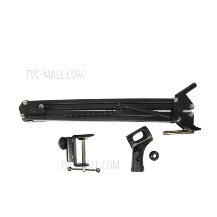 Rodd NB-35 Rundfunkstudio Mikrofon Mic Ständer Metall Boom Scissor Suspension Armhalterung - Schwarz-12