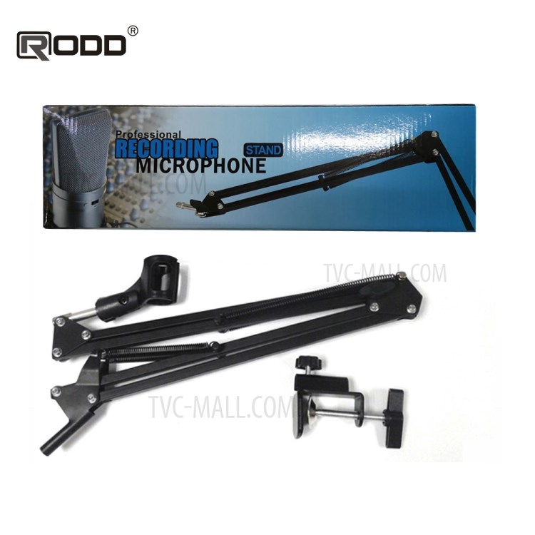 Rodd NB-35 Rundfunkstudio Mikrofon Mic Ständer Metall Boom Scissor Suspension Armhalterung - Schwarz-14