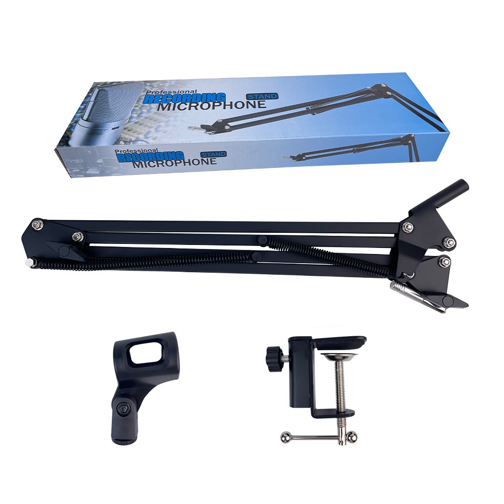 Rodd NB-35 Rundfunkstudio Mikrofon Mic Ständer Metall Boom Scissor Suspension Armhalterung - Schwarz-3