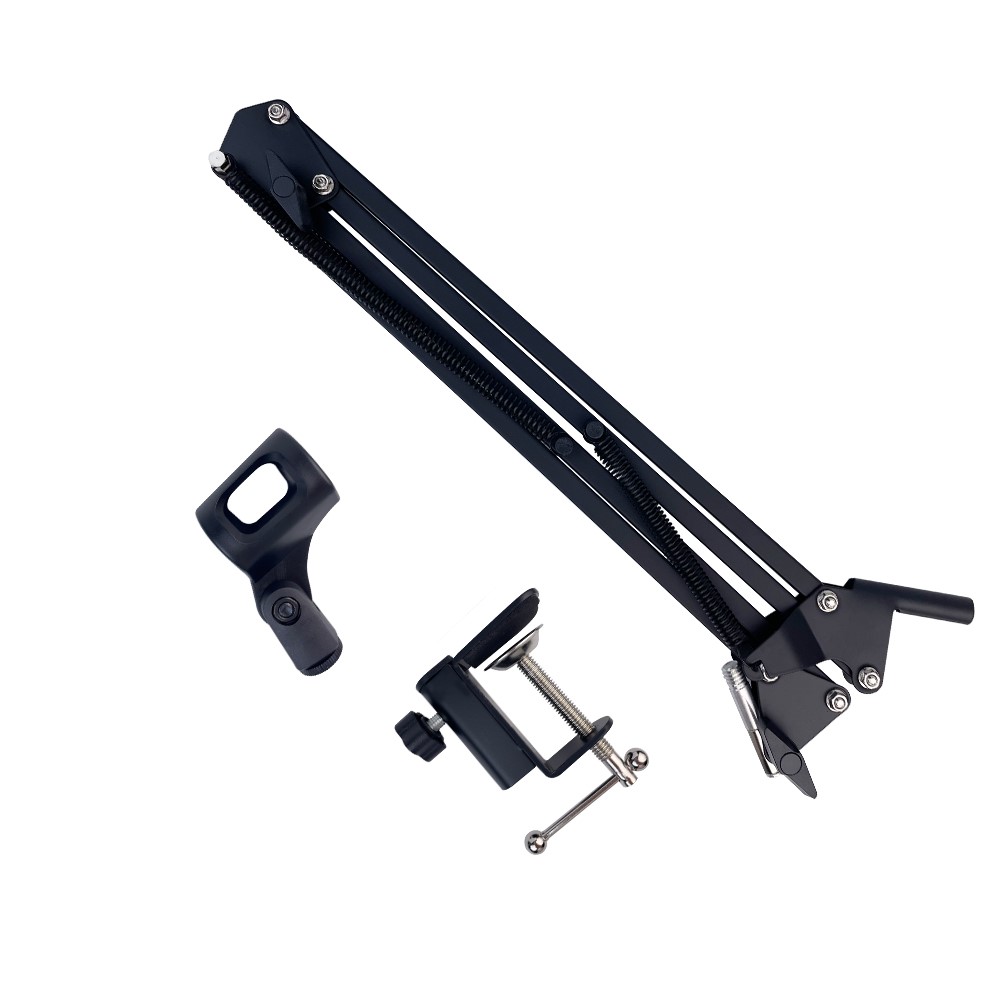 Rodd NB-35 Rundfunkstudio Mikrofon Mic Ständer Metall Boom Scissor Suspension Armhalterung - Schwarz-4