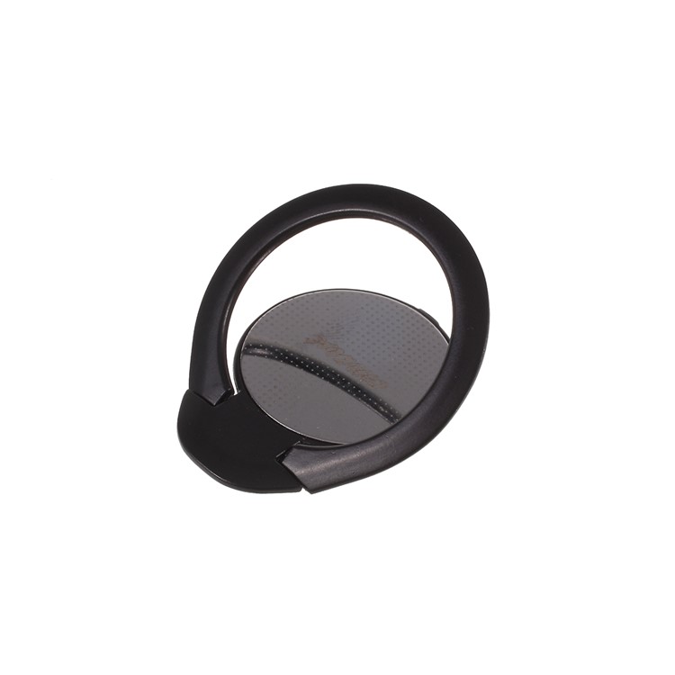 Ultra-thin Mobile Phone Ring Grip Stand Holder - Black-4