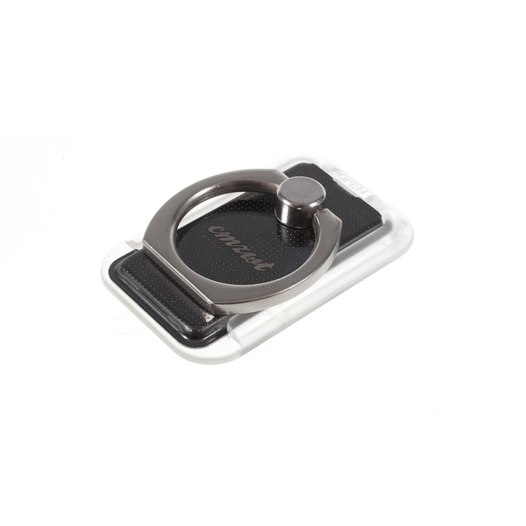 Removable Magnetic Finger Ring Grip Stand Supporting Wireless Charging for iPhone Samsung Cellphones - Black-5