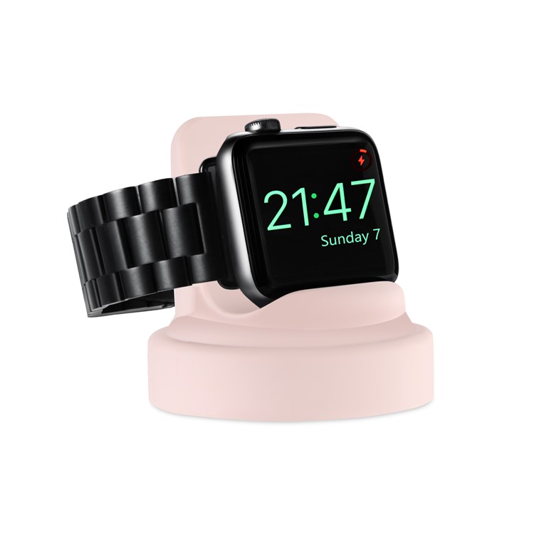 Silicone Charging Stand for Apple Watch 4/3/2/1 / 44mm/42mm/40mm/38mm - Pink-7