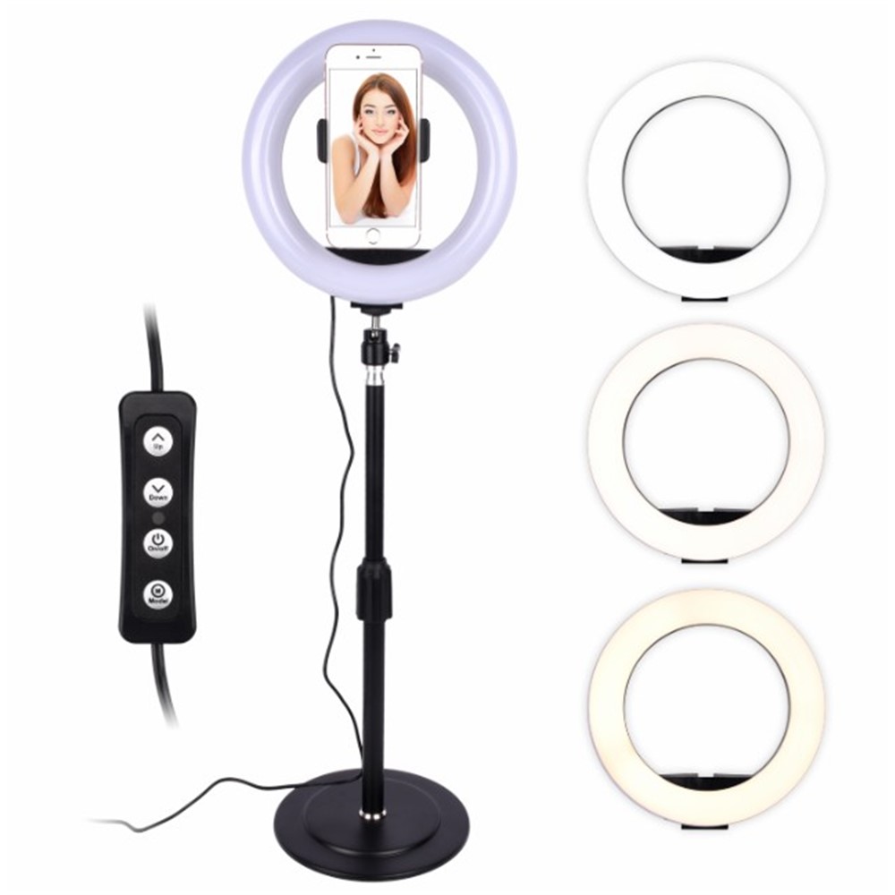 Selfie Flash Ring Light Porta Del Telefono Cellulare Montano Montaggio Long Arm Stand USB