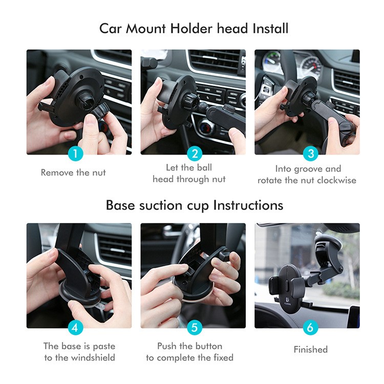 Car Phone Holder Stand Suction Cup Clip-on Car Navigation Bracket-10