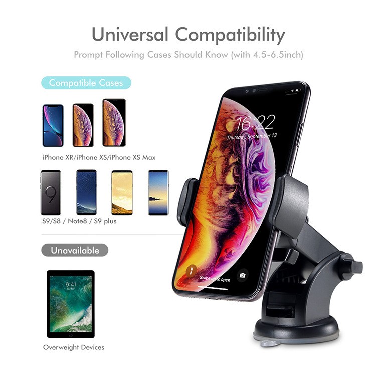 Car Phone Holder Stand Suction Cup Clip-on Car Navigation Bracket-7