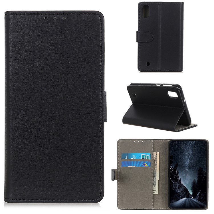 Wallet Leather Stand Case for ZTE A7 2019 - Black-1