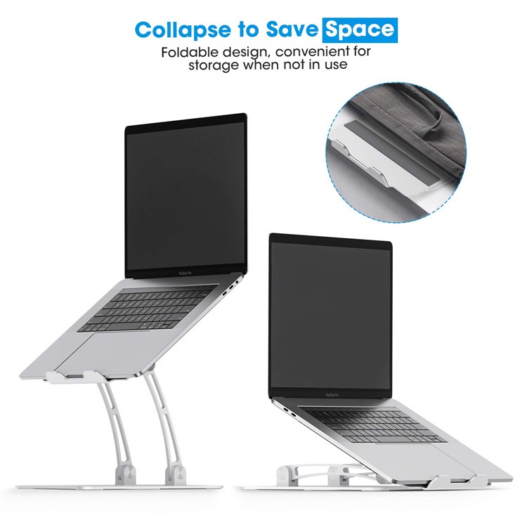 Shop Aluminum Alloy Folding Laptop Bracket Adjustable Laptop Notebook Stand Support Lift Laptop Holder Silver From China Tvc Mall Com