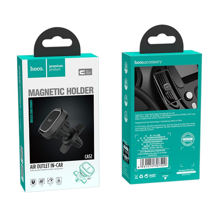 HOCO CA52 Titular Do Carro De Saída De Ar De Adsorção Magnética Inteligente Para O Telefone No Carro Respiradouro De Ar Suporte De Montagem Clipe-10