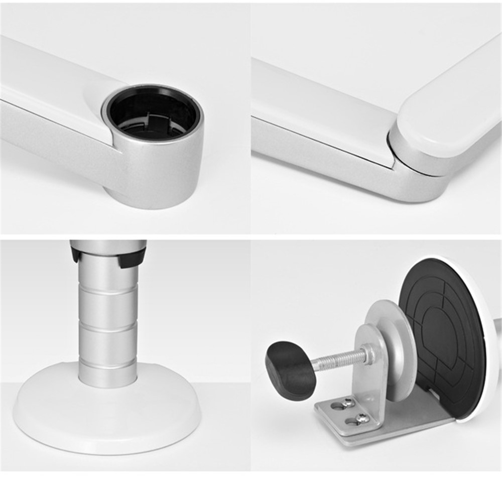UPERGO OA-1S Soporte Para Computadora Portátil / Tableta De Doble Uso Soporte Giratorio Ajustable En Altura Para Computadora Portátil De 10-15 Pulgadas Tableta De 9-10 Pulgadas - Plata-3