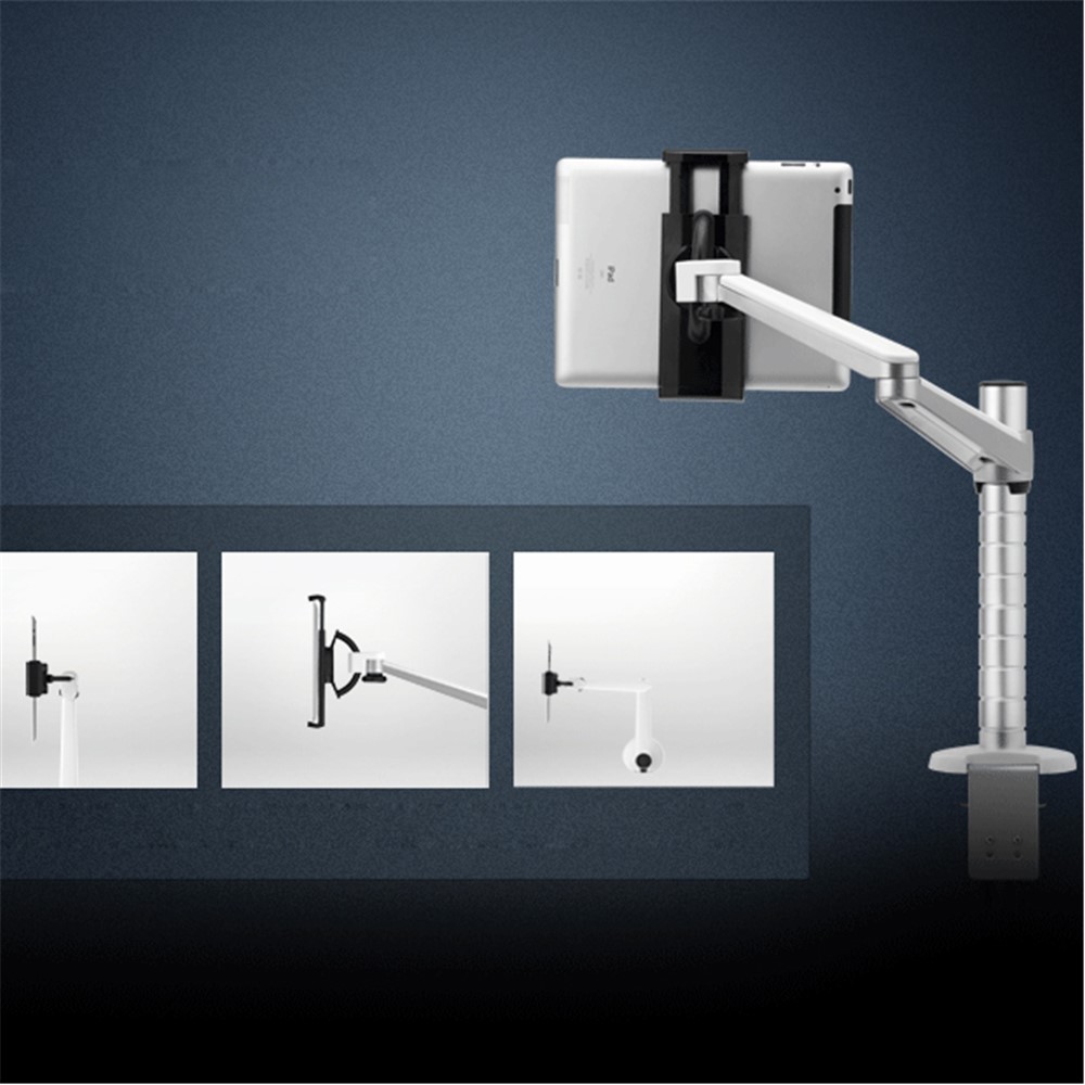 UPERGO OA-1S Soporte Para Computadora Portátil / Tableta De Doble Uso Soporte Giratorio Ajustable En Altura Para Computadora Portátil De 10-15 Pulgadas Tableta De 9-10 Pulgadas - Plata-5