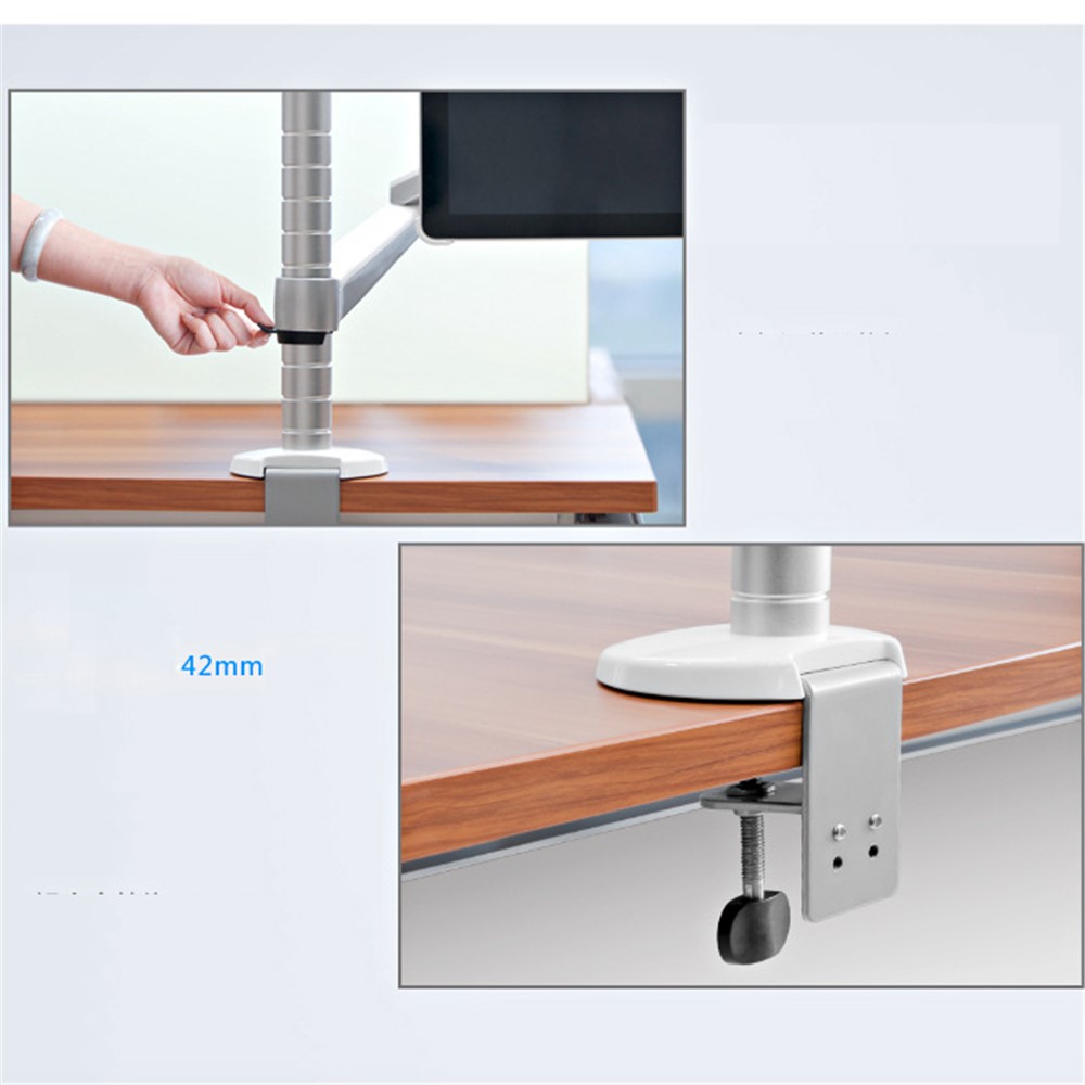 UPERGO OA-1S Soporte Para Computadora Portátil / Tableta De Doble Uso Soporte Giratorio Ajustable En Altura Para Computadora Portátil De 10-15 Pulgadas Tableta De 9-10 Pulgadas - Plata-9