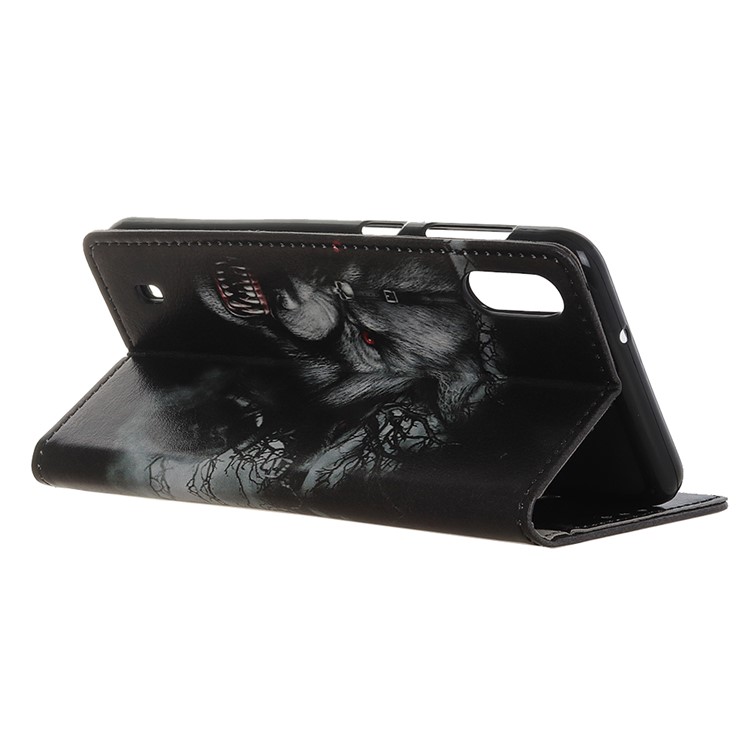 Pattern Printing Flip Leather Wallet Stand Case for ZTE Blade A5 (2019) - Cruel Wolf-5