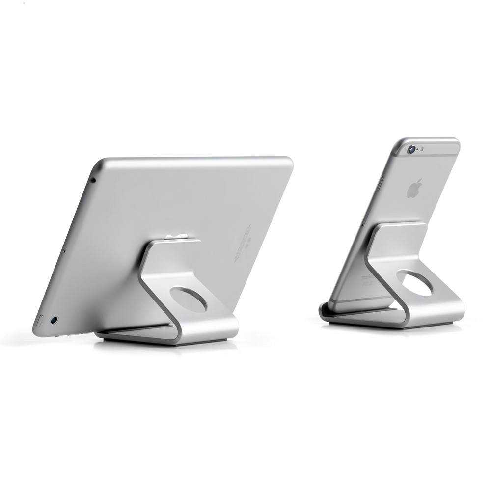 UPERGO AP-4D Aluminium Alloy Tablet PC Phone Stand Anti-Slippery Mobile Phone Holder - Silver-2