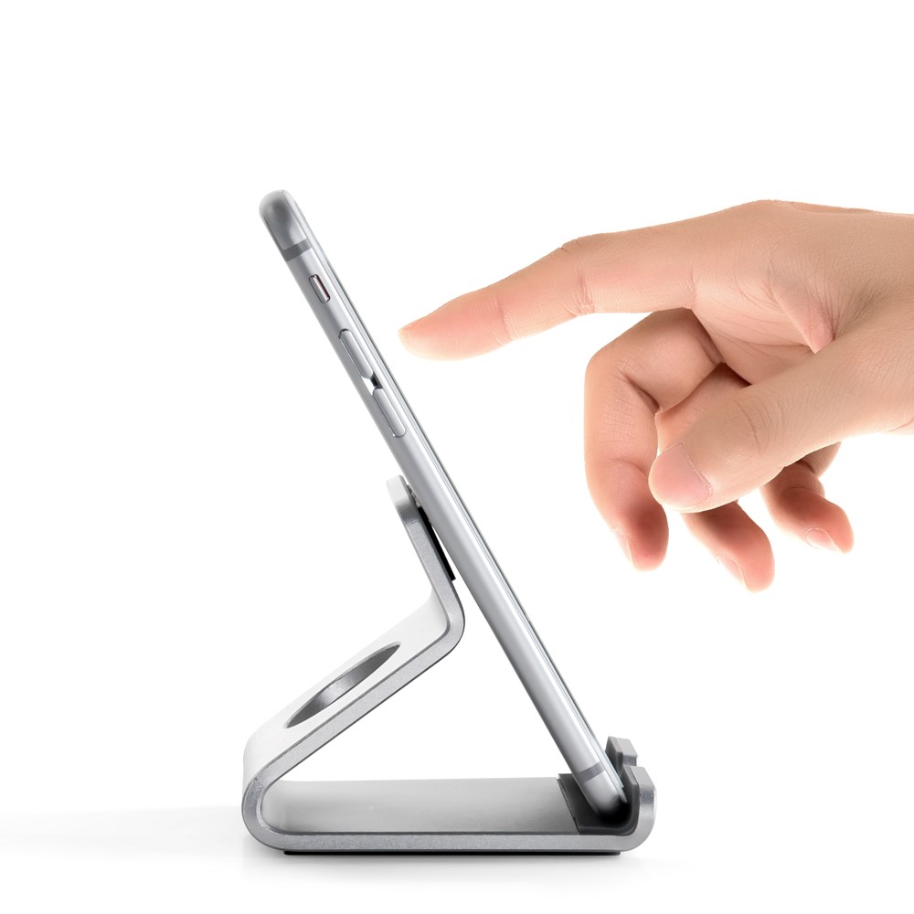 UPERGO AP-4D Aluminium Tablet PC PC Phone Phone Stand Anti-Slippery Mobile Phonedder - Argent