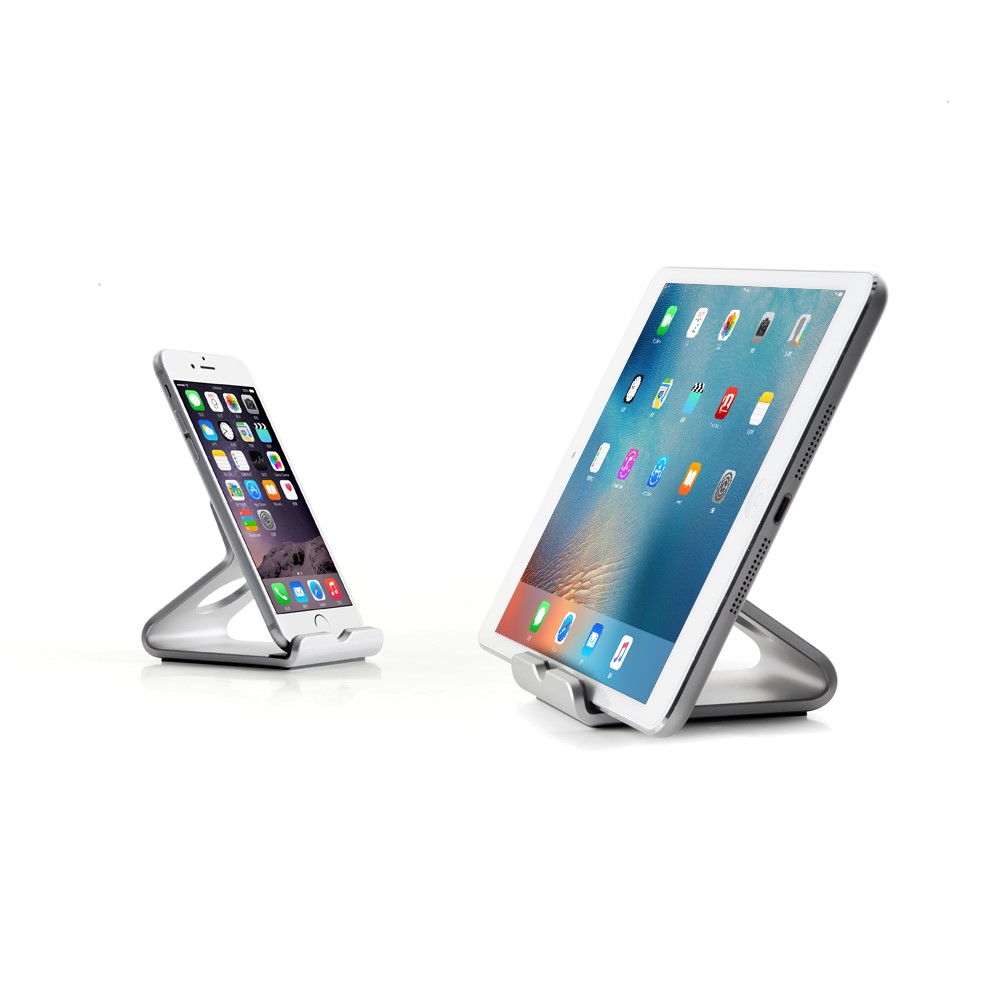 UPERGO AP-4D Aluminium Alloy Tablet PC Phone Stand Anti-Slippery Mobile Phone Holder - Silver-5