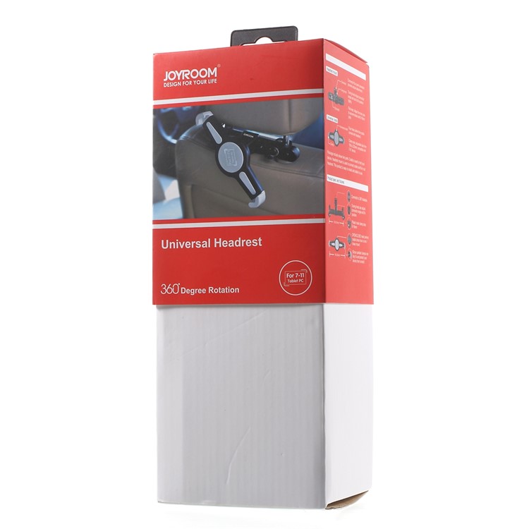 JOYROOM Universal Rotary Car Headrest Holder Mount for iPad Air 2 / Galaxy Tab 4 10.1 Etc, Width: 19 - 31.5cm-14