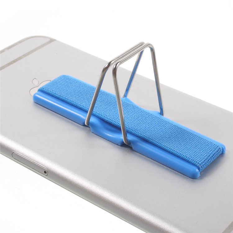 Elastic Band Finger Grip Phone Holder with Stand for Mobile Phones Tablets - Blue-6