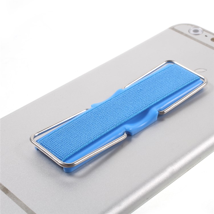 Elastic Band Finger Grip Phone Holder with Stand for Mobile Phones Tablets - Blue-7