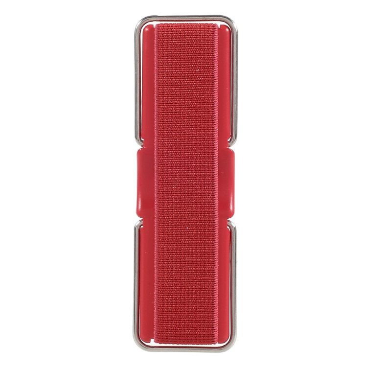 Elastic Band Finger Grip Phone Holder with Stand for Mobile Phones Tablets - Red-2