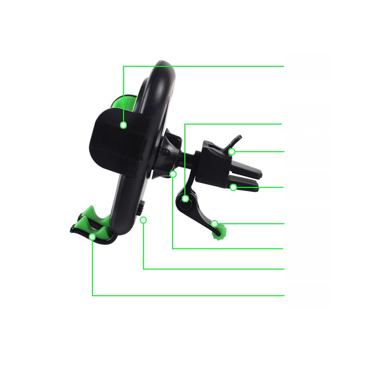 Universal Car Air Outlet Phone Holder Mount Auto Lock Bracket Stand for 4.7-6.5 inch - Green-7